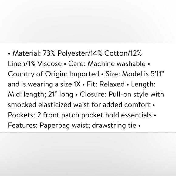 Terra & Sky Slate black soot Paperbag Waist Skirt - Picture 6 of 7